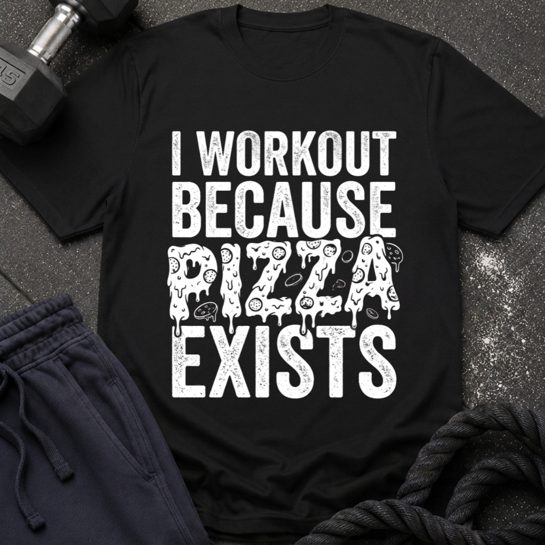 I Workout Because Pizza Exists T-Shirt