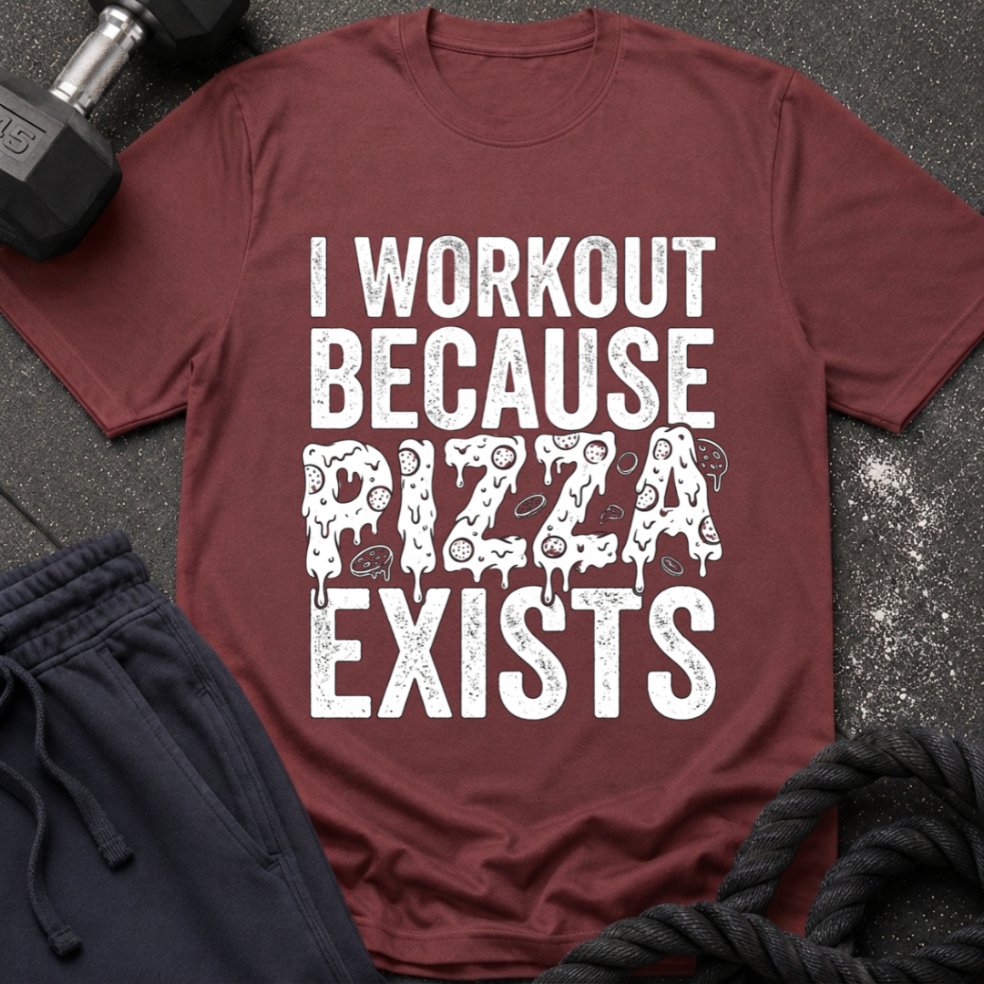 I Workout Because Pizza Exists T-Shirt