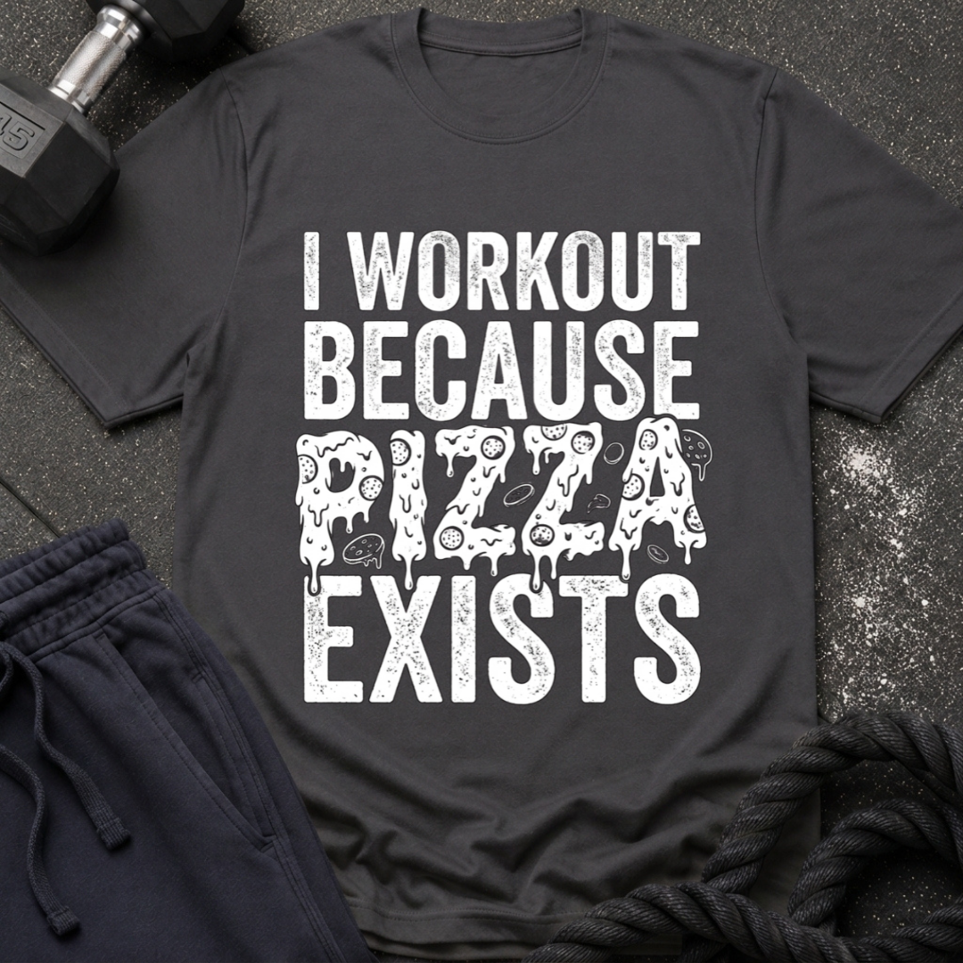 I Workout Because Pizza Exists T-Shirt