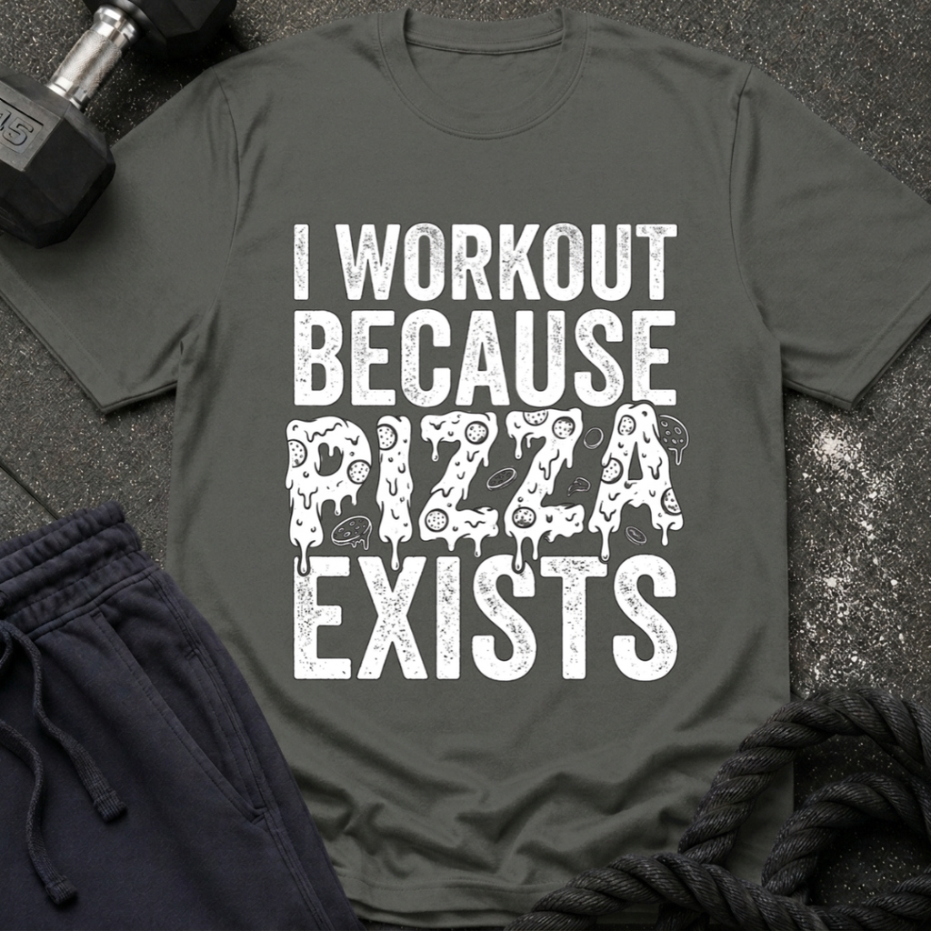 I Workout Because Pizza Exists T-Shirt