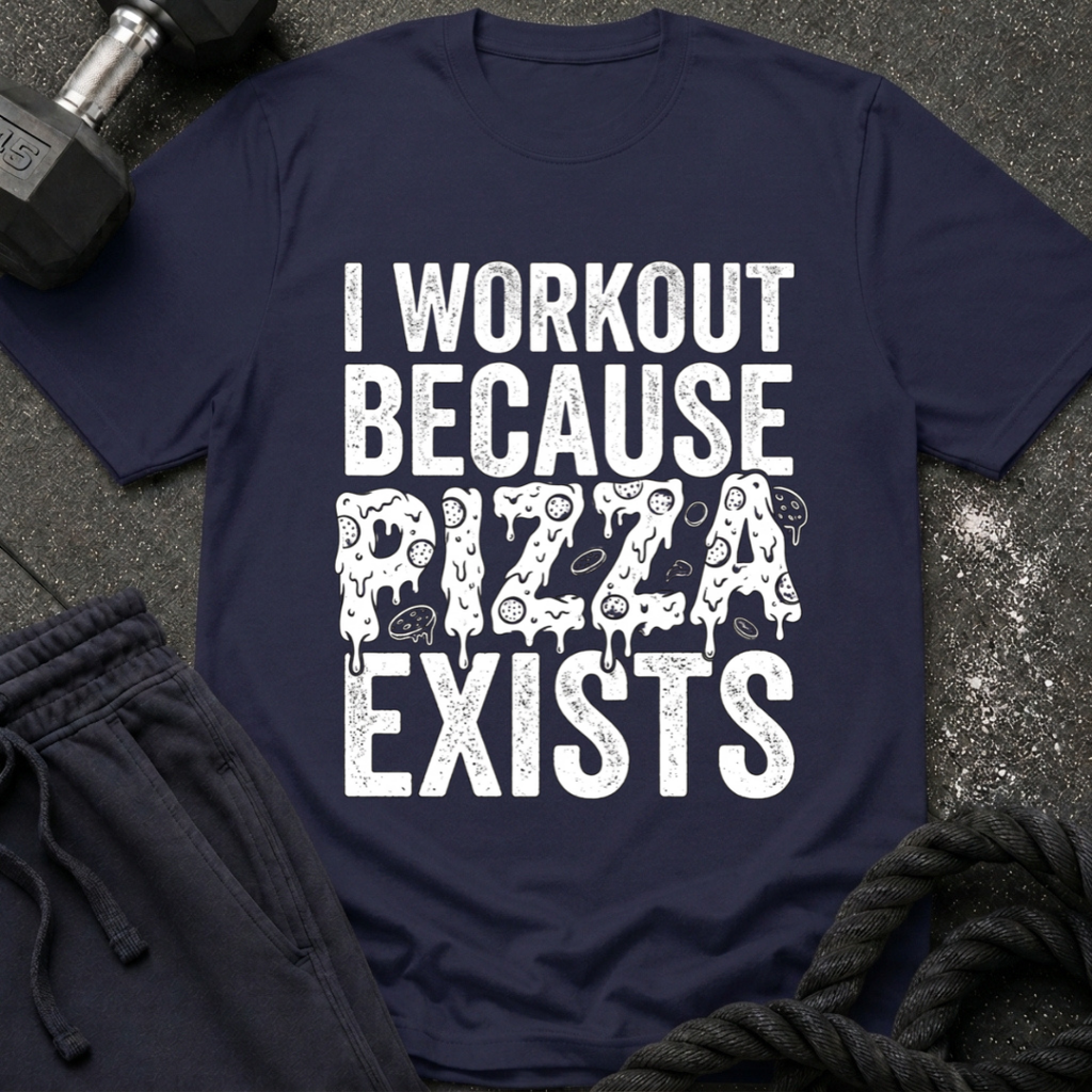 I Workout Because Pizza Exists T-Shirt