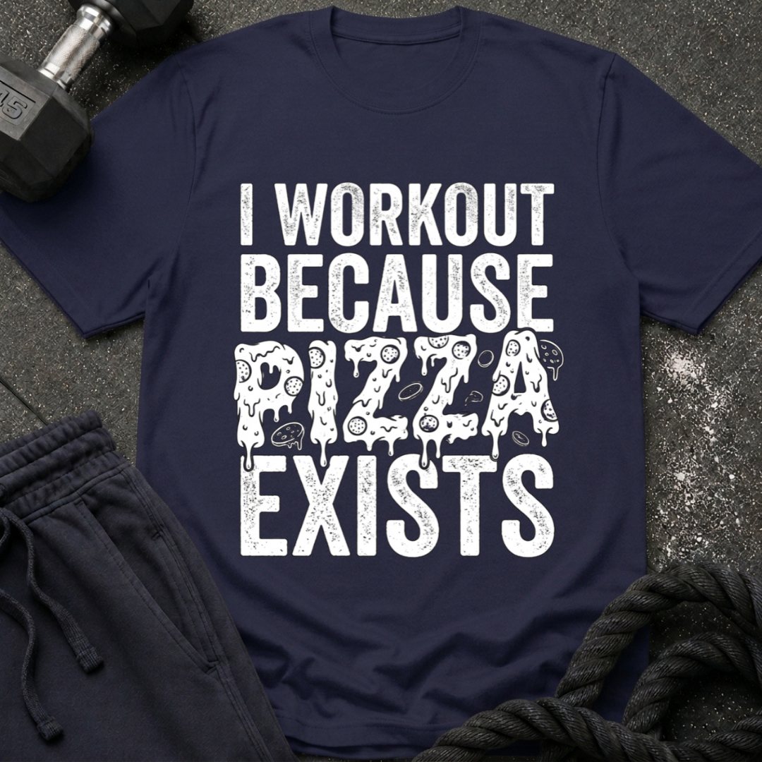 I Workout Because Pizza Exists T-Shirt